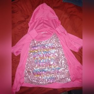 Girls one step up jacket and shirt in one sewn together size 6 x